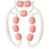 TRLREQ Rullo massaggiante anticellulite, rullo massaggiante con manico per gambe, piedi, braccia (bianco + arancione)