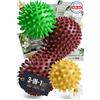HELDSON Set di 3 palline per massaggio ai piedi, con nodi e arachidi | Un set per mani, piedi e schiena: mini palla da 5 cm, palla con nodi da 7 cm e Peanutball con durezza regolabile