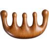Fozkiery Pettine da massaggio in legno con denti larghi, massaggiatore per cuoio capelluto, pettine a denti tondi, strumento manuale per massaggio linfatico Gua Sha, strumento per massaggio linfatico per