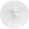 NKlaus Piatto rotondo in selenite inciso con albero della vita Yin Yang | La piastra è adatta per la meditazione e la pulizia dei cristalli