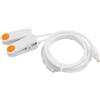 TIENFOKOTA Cavo a clip per orecchie elettrodi, attacco da 2,35 mm, con 2 clip, punta in feltro per comfort e resistenza allo scivolo, bianco, 1 pezzo, 1,2 m/3,9 ft
