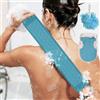 Generic Set da bagno esfoliante, scrubber per la schiena della doccia, scrubber per il corpo, spugna da bagno, guanto da doccia, accessori essenziali per la doccia in casa, spa e viaggi