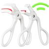 Sarini Confezione da 2 piegaciglia, piegaciglia grandangolare e piegaciglia parziale, piegaciglia con 2 cuscinetti di ricambio in silicone