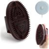 HENGBIRD Spazzola massaggiante corpo marrone gua sha, spazzola per massaggio gua-Sha, pennello meridiano con metro a nastro, pennello per massaggio meridiano può favorire la circolazione sanguigna e rilassare