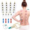 BASVII 24 Pezzi Coppettazione, per Rilassamento Muscolare | Coppette Massaggio, per Coppettazione e Terapia con Ventose Dispositivo