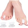 feifanshop Separatore alluce valgo in silicone, separatore dita borsite, distanziale dita dei piedi, protezione per dita a martello, 4 Pezzi