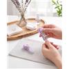 Generic Tagliaunghie carino Cartoon Tagliaunghie di sicurezza domestica, forbici per unghie portatili - fiore viola LCC796-03