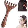 Generisch Six-Claw Meridian Massage Comb, massaggiatore per testa meridiana, strumento per massaggi raschietti gua-Sha in legno, pettini massaggianti per rilassare tutto il corpo, rilassamento del cuoio