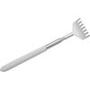 Generic Grattaschiena in metallo bianco, portatile, telescopico, in acciaio inox, per adulti, massaggiatore estensibile, per uomini e donne