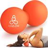 COZLOW Doppia palla da massaggio Lacrosse - Arancione energizzante - Rullo a forma di nocciolina per trigger point per mobilità, terapia del tessuto profondo e rilascio miofasciale - di Cozlow