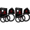 Amorado Anello Pene - Sextoy per gli uomini per aumentare la potenza - Set di 6 cockring per un'erezione più lunga e più piena - con sacchetto di velluto (3 dimensioni Nero)