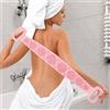 Generic 1 spazzola esfoliante per la schiena con manici, in silicone, esfoliante sul retro, manico lungo, spazzola per doccia per uomini e donne, rosa
