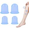 WQNNQW 4 pezzi Ventosa Cellulite,Ventosa per il viso,Ventosa per massaggio,Ventosa in silicone per bicicletta, ventosa per viso anti-rughe, tazza per sollevamento facciale, ventosa in silicone, ventosa per
