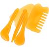 ibasenice Set Multiuso Raschiatore Viso e Collo in Resina Naturale Arancia | Gua Sha in Pietra Rosa Viso, Strumento Portatile per Punti di Agopressione, Sollievo Dalla Fatica Facciale