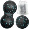 Gemtte Palla fasciale e Duoball, set di 2 palline da massaggio, piccola palla per collo per colonna vertebrale, piede, collo e schiena (blu)