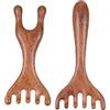 Wxinsheng Pettine per Massaggio del Cuoio Capelluto in Legno,2 PCS Manina Grattaschiena e Strumento Gua Sha per Meridiani, Massaggiatore Testa Anti-Stress Portatile per Relax,per Donne, Madri e Sorelle