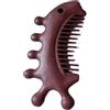 Uclac Pettine per massaggio Meridiano della testa, pettine a cinque denti larghi, spazzola antistatica per capelli per agopuntura terapia circolazione sanguigna