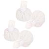 Mipcase Palline da Massaggio Thai 4 Pezzi in Cotone per Spa e Rilassamento | Tessuto Morbido, Calore da Aromaterapia, Uso su Tutto il Corpo, Bianco, Massaggiatore in Legno