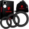 Amorado Anello Pene - Sextoy per gli uomini per aumentare la potenza - Set di 3 cockring per un'erezione più lunga e più piena - con sacchetto di velluto (3 dimensioni XL Nero)