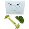 TENET Rullo Facciale & Gua Sha VERA PIETRA DORATO - Antirughe, Tonificante e Rassodante per la Pelle | Strumenti di Massaggio per Ringiovanimento e Relax (SET GIADA)