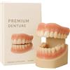 Generico Dentiera premium, set di denti finti per protesi, set di protesi in silicone morbido, kit di protesi superiore e inferiore, vestibilità comoda, per uomini e donne (1 Pcs)