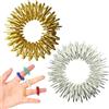 MIETONG 2 Pezzi Anelli per Agopressione Set per Dito - Anelli Sensoriali Appuntiti Per Agopuntura Fidget per Riduttore di Stress Silenzioso e Massaggiatore Migliora la Circolazione Sanguigna