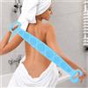 Generic 1 spazzola esfoliante per la schiena con manici, in silicone, esfoliante sul retro, spazzola per doccia con manico lungo, per uomini e donne, blu