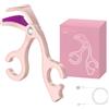 Tomedeks 1 Pezzi 2 in 1 Piegaciglia Riscaldato, Piegaciglia Di Precisione Senza Cornice a Costante Senza Pizzicare o Tirare le Cigli per Tutte Le Forme Di Ciglia, Rosa