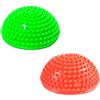 Qiwenr 2 Palla di Riccio, Palla da Massaggio Chiodata, Palla da Massaggio Hedgehog Ball per e Adulti per Promuovere la Coordinazione e L'equilibrio Nell'allenamento Fisico (Verde+Arancione)