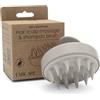 FABCARE Massaggiatore Cuoio Capelluto, Spazzola Massaggio Cuoio Capelluto, Steli di Grano, Silicone, Massaggiatore, Capelli Asciutti e Bagnati, Crescita Capelli, Beige