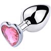 SXOVO Plug anale in acciaio inossidabile con giocattoli Crystal Sex Toys Giocattoli Sessuali (Rosa Grande)