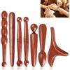 PORFOYO 7 Pezzi Legno Di Massaggio Aste Baston, Massaggiatore In Legno, Bastone Da Massaggio In Legno, Bastoncini Digitopressione Per Il Massaggio Professionale Di Gambe, Spalle