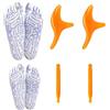 DHASUWT Calzini per riflessologia con strumento per massaggio ai punti trigger point, set di calzini per massaggio ai piedi per riflessologia con penna per agopressione, per donne e uomini, rimedio per