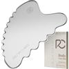 Rena Chris Gua Sha Corpo, GuaSha in Acciaio Inossidabile, Guasha Viso per Scolpire il Mento e Ridurre il Gonfiore, Massaggiatore per la Cura della Pelle del Corpo Intero (Argento)