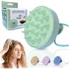 ETISEN, Massaggiatore capelli in silicone, shampoo a secco, spazzola capelli ricci e lisci, massaggiatore testa per stimolare la crescita del cuoio capelluto (verde)