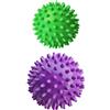 G5 HT SPORT [Set 2 Palline Massaggianti Con Punte 75/90 Mm] Spiky Ball Trigger Point Per Piedi Plantare Schiena Rilascio Miofasciale Recupero Muscolare |Benessere Casa Palestra Yoga (VERDE/VIOLA)