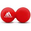Flintronic Palline Massaggio, Lacrosse Ball, Portatile Massage Ball, Sfere da Massaggio, Pallina Massaggi Piedi, Pallina Massaggi Muscolare per Deep Tissue Massage, Rilascio Miofasciale (Rosso)