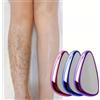 Generic Rimozione manuale dei capelli in cristallo, strumento esfoliante riutilizzabile indolore per gambe, braccia, schiena e corpo, portatile, impermeabile, per casa, viaggi e spa (rosa, 1 pezzo)