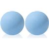 Gemtte Set di 2 palline massaggianti per schiena, colonna vertebrale, piedi, mani, massaggio trigger per yoga, miofasciale, rilassamento muscolare (blu)