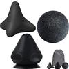 RYMALL Triggerpunkt Spintore massaggiatore + palla fasciale, set con ventosa e sacchetto per dolori muscolari e tensioni, osteopressione massaggiatore per auto-massaggio (nero)