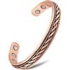 MagnetRX® Braccialetto da donna in rame - Efficace 99,9% puro rame braccialetto magnetico per donna - Bracciale regolabile da donna in rame