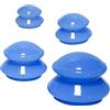 GOEDCH Coppette in silicone: 4 teste di coppettazione in cellulite blu, coppettazione in silicone, set portatile, coppettazione sottovuoto per ridurre la cellulite e il rilascio miofasciale