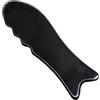 Myazs Strumento per massaggio Gua Sha in corno di bufalo nero naturale, per viso, contorno occhi, raschiamento del corpo, favorisce la circolazione dei linfonodi