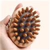 Generic Pettine per massaggio del cuoio capelluto del corpo, massaggiatore manuale in legno per cuoio capelluto con denti rotondi, strumento per massaggio per la crescita dei capelli Gua Sha del corpo
