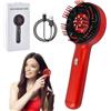 Mapille Spazzola Massaggiante Elettrico per Cuoio Capelluto, 3 in 1 Pettine da Massaggio per Capelli con Applicatore Olio per Capelli 3ml, Luce Rossa, Impermeabile IP7, 3 Modalità Funzionali (Rosso)
