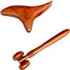 Eruceky 2 Pezzi Massaggi Legno, Gua Sha In Legno, Adatto per Il Massaggio Delle Mani, Dei Piedi, Del Viso, Del Corpo E Della Schiena