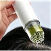 Generic Mini pettine applicatore portatile per cuoio capelluto, pettine massaggiante in plastica con dispenser di oli essenziali e controllo della velocità, strumento per la cura dei capelli per cuoio