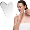 Generic Strumento di massaggio Gua Sha in acciaio inox per viso e corpo, design ergonomico per rilassamento viso e muscoli