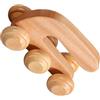 Generico Rullo massaggiante per mani in legno, Rullo massaggiatore in legno|Massaggiatore muscolare manuale portatile,Strumento di massaggio salva-lavoro per gambe, viso, collo e schiena