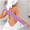 Generic 1 spazzola esfoliante per la schiena con manici, in silicone, con manico lungo, per uomini e donne, viola